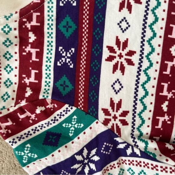 Knix Multicolor Christmas Holiday Joggers Pajamas Loungewear Cotton Set - Picture 5 of 8